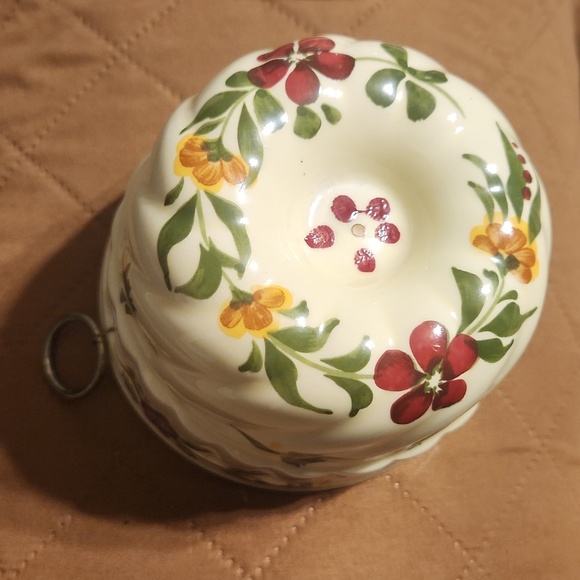 Portuguese Hand Painted Decorative Hanging Jello Molds 4x3"/5 5/8x3.8" *Crazing - Picture 8 of 9